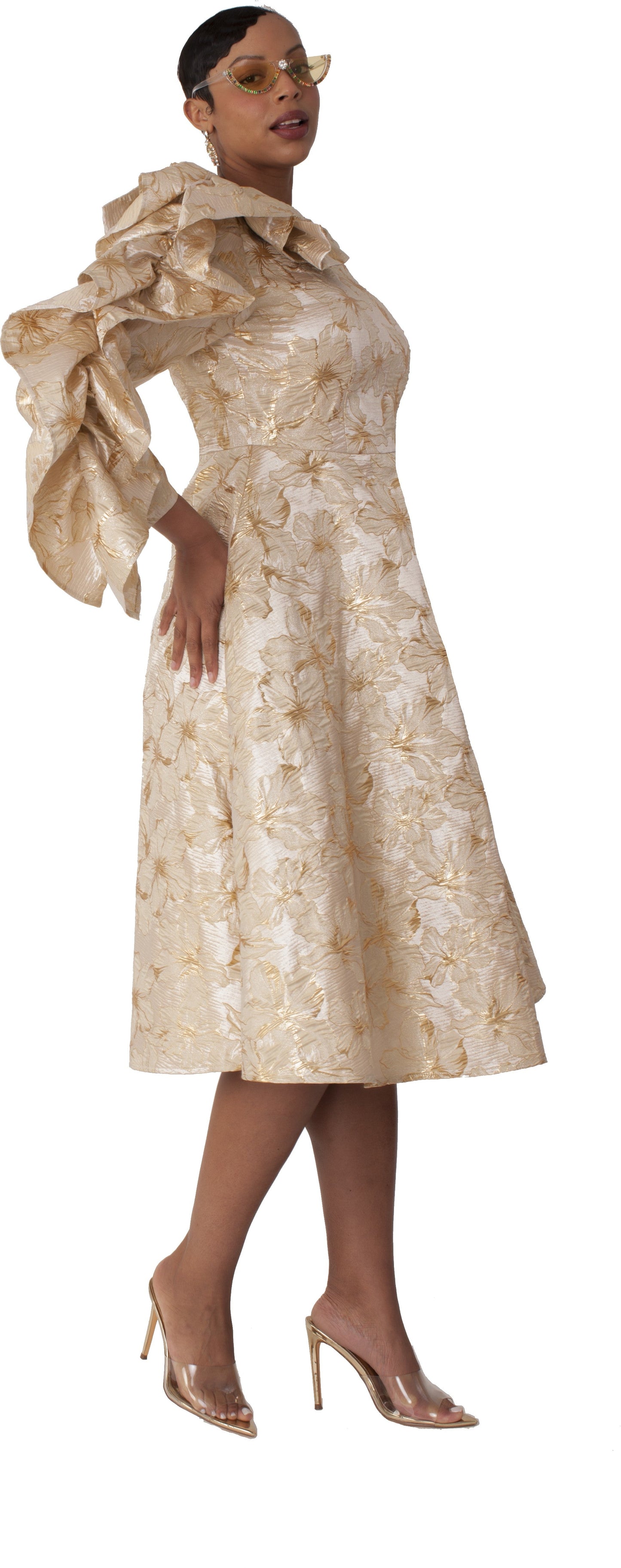 Floral Fit & Flare Dress -9724