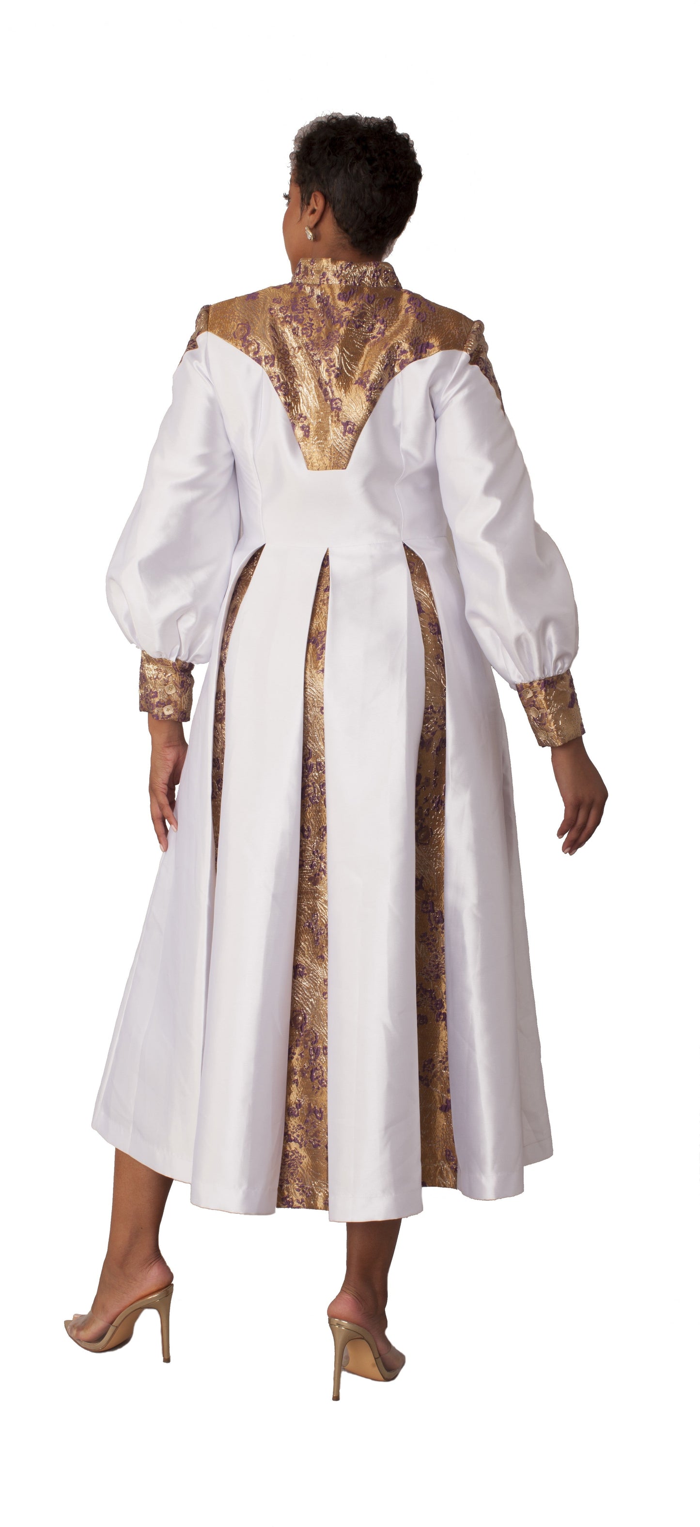 Elegant Women's Clergy Robe with Bishop Sleeves- 4851