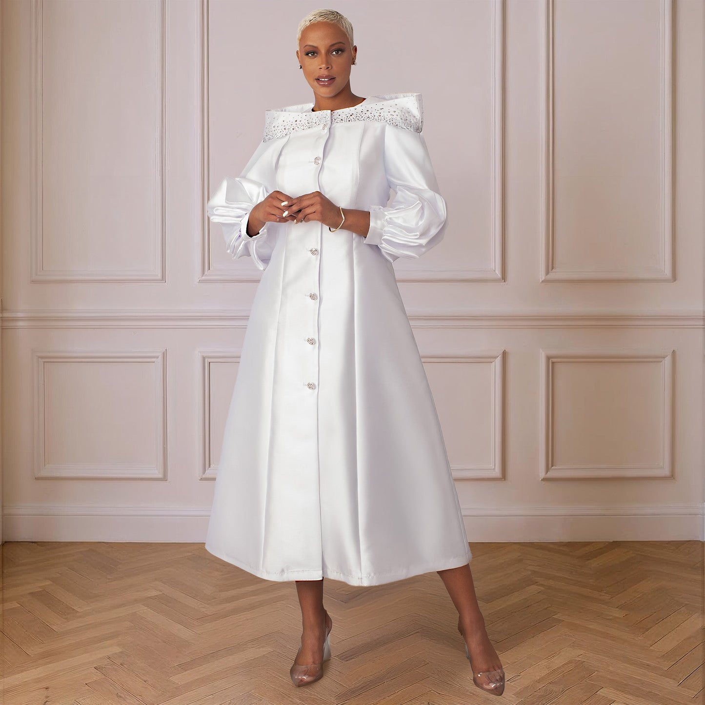 Elegant One-Piece Cassock Robe for Church Wear- 4801