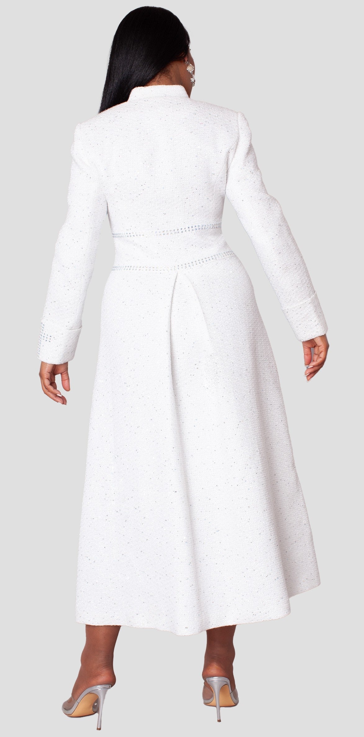 Elegant Charm Tweed Church Robe - 41032