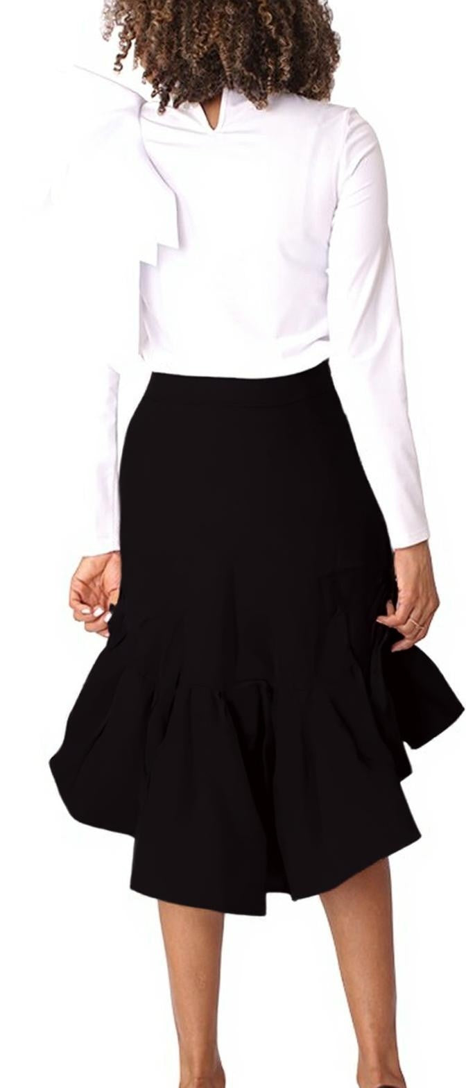 Ruffle Midi Skirt- 81886
