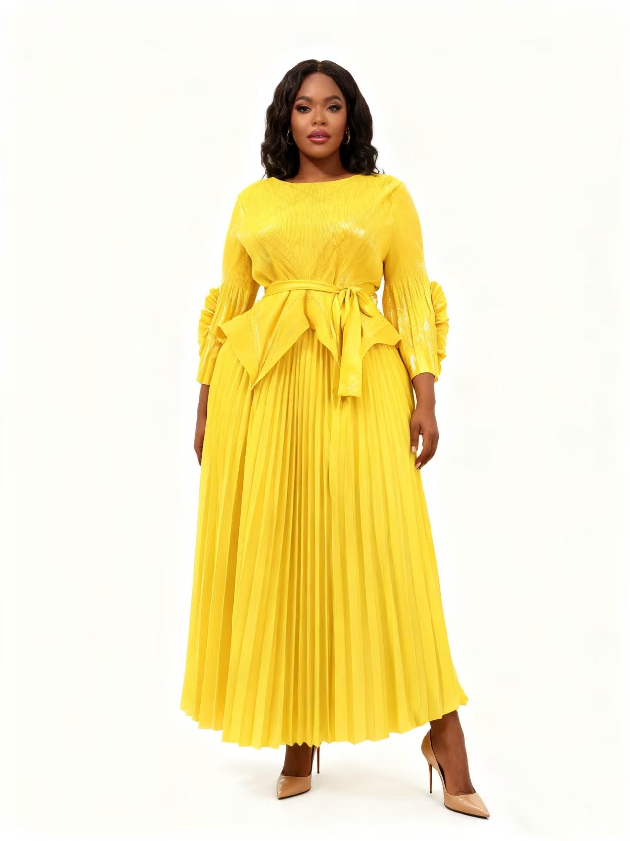 Majestic Pleat Gown Skirt Set - 83015