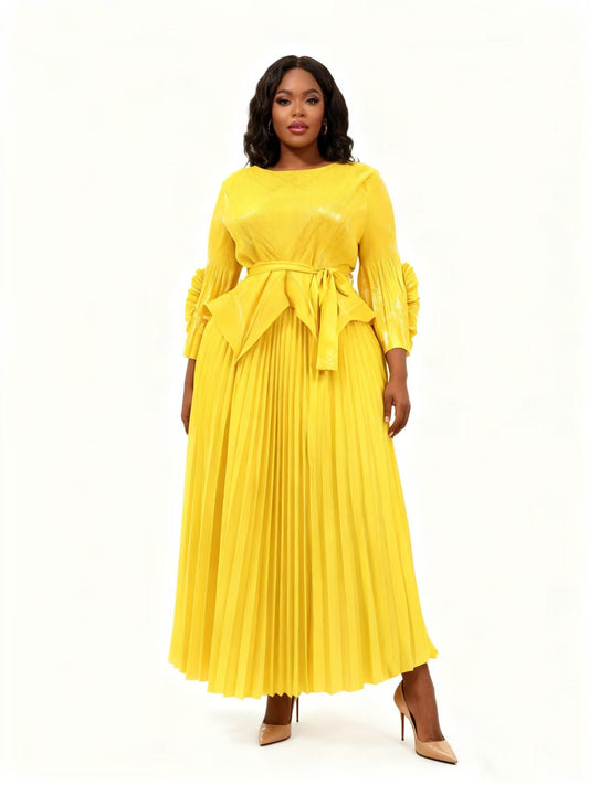 Majestic Pleat Gown Skirt Set - 83015