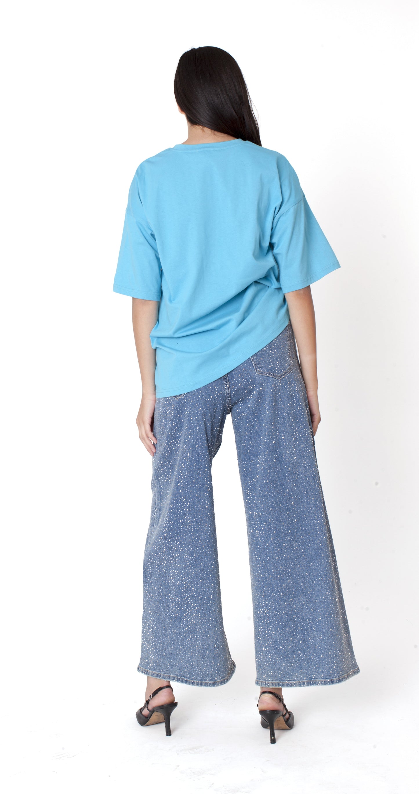 Electric Portrait Rhinestone Tee - 83064