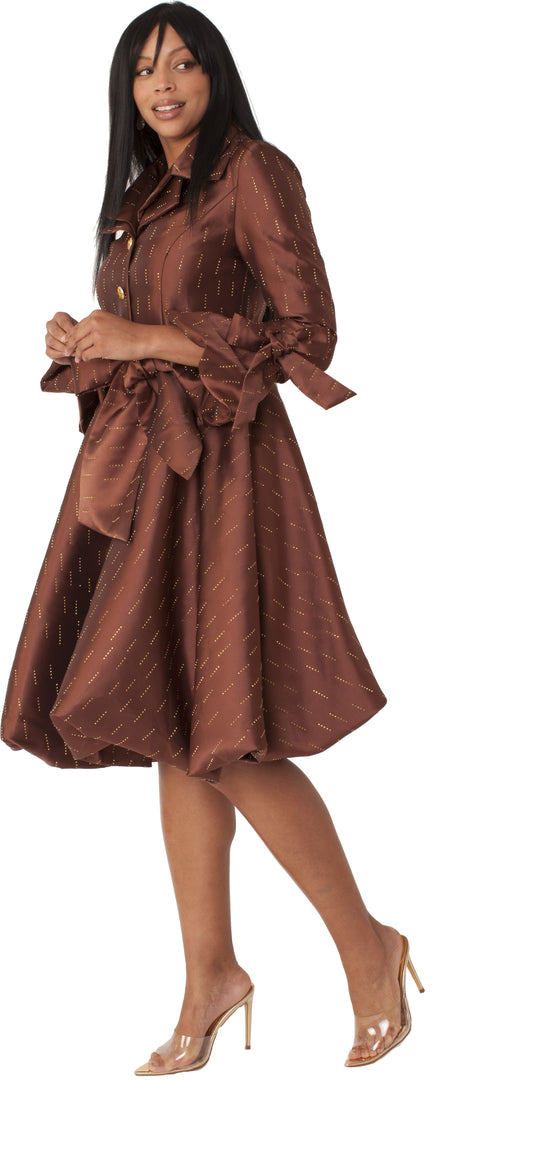 Monaco Princess Taffeta Bow Coat Dress -9723
