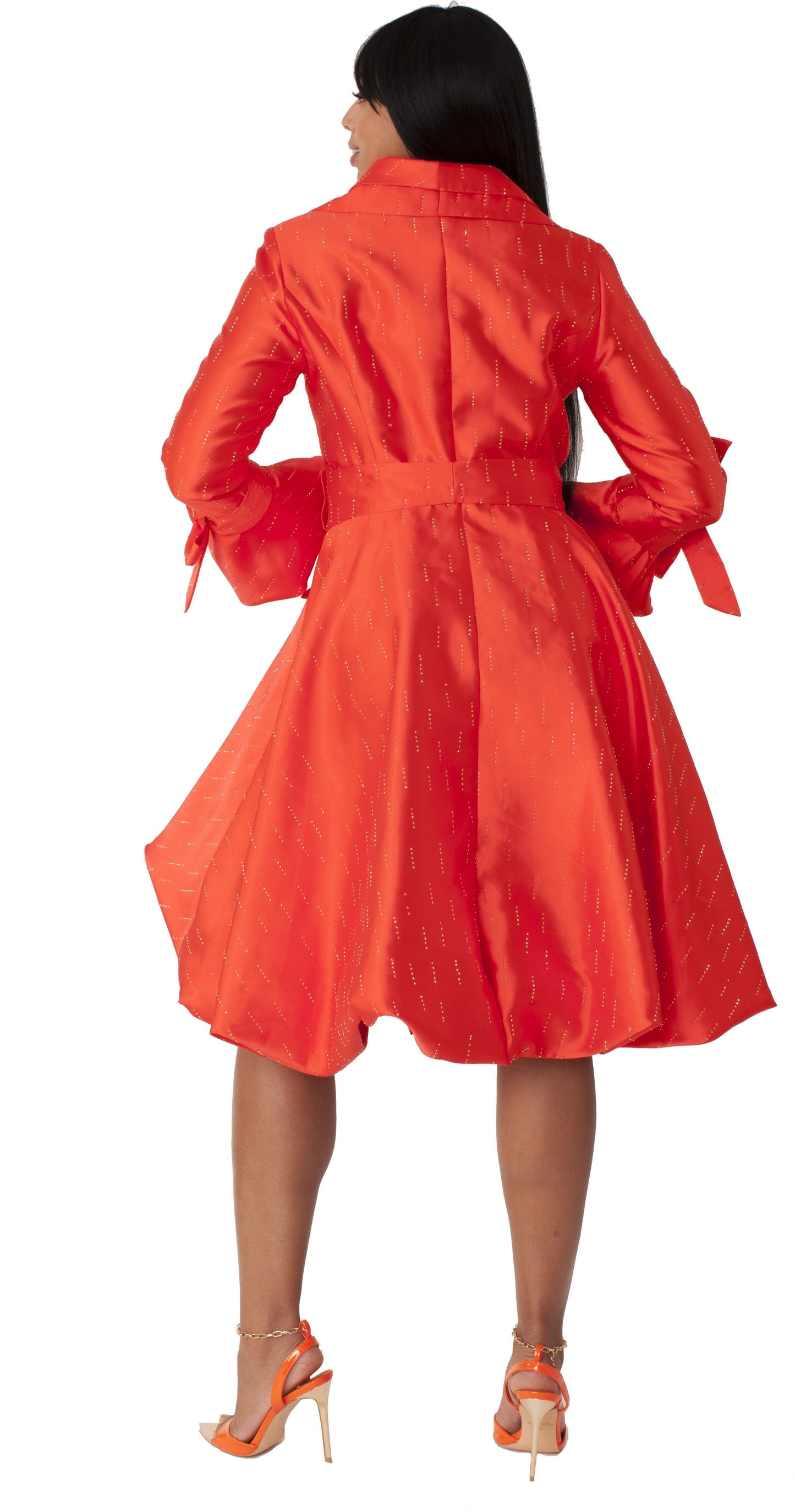 Monaco Princess Taffeta Bow Coat Dress -9723