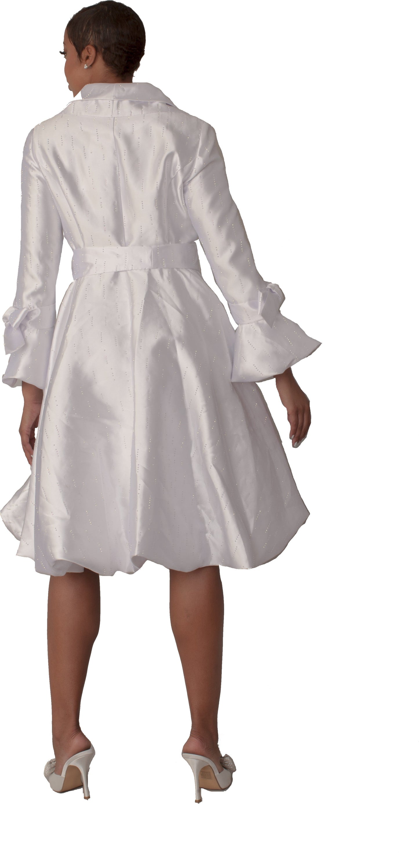 Monaco Princess Taffeta Bow Coat Dress -9723