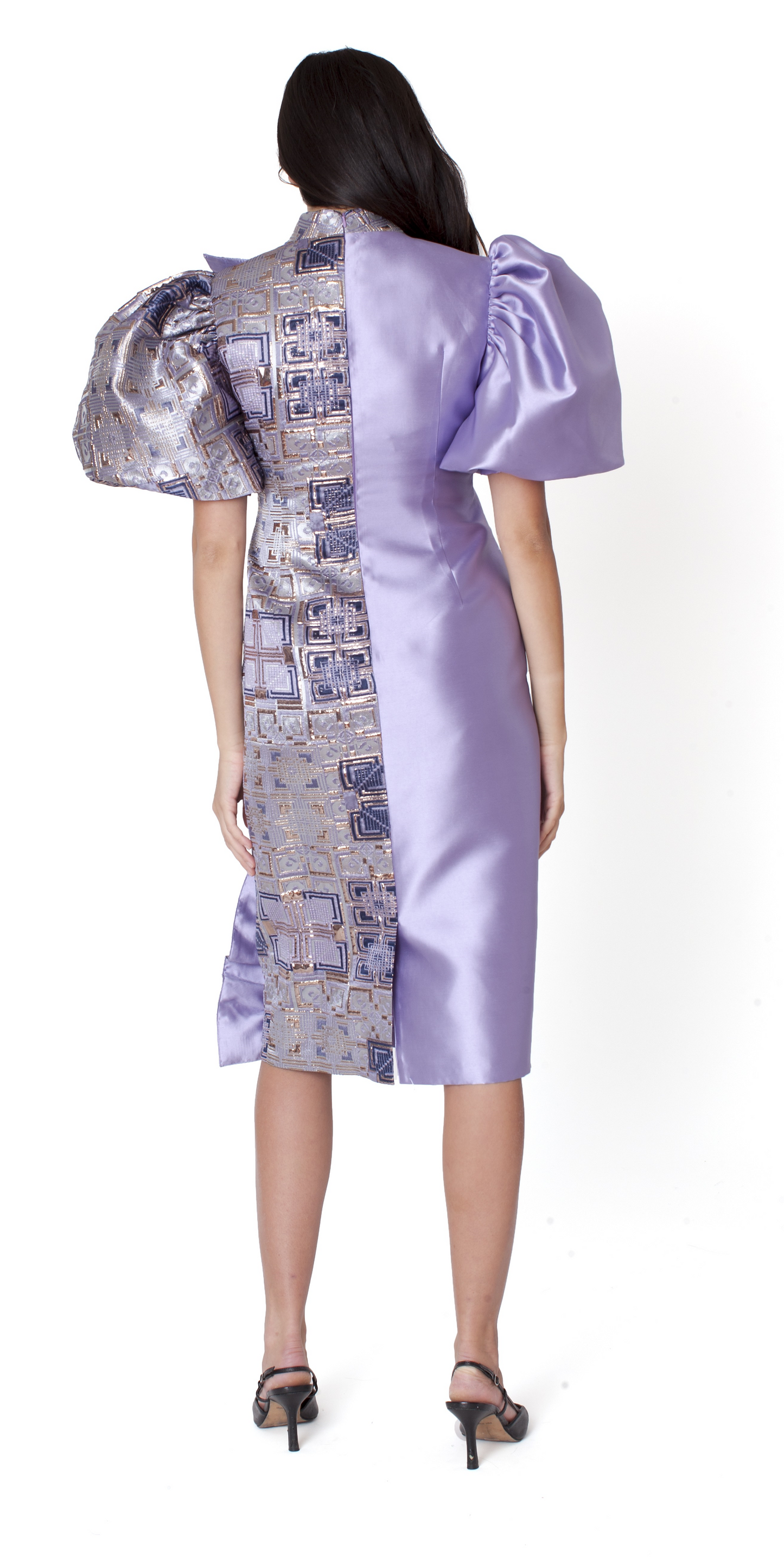 Sculpted Mosaic Sheath Dress - 9848
