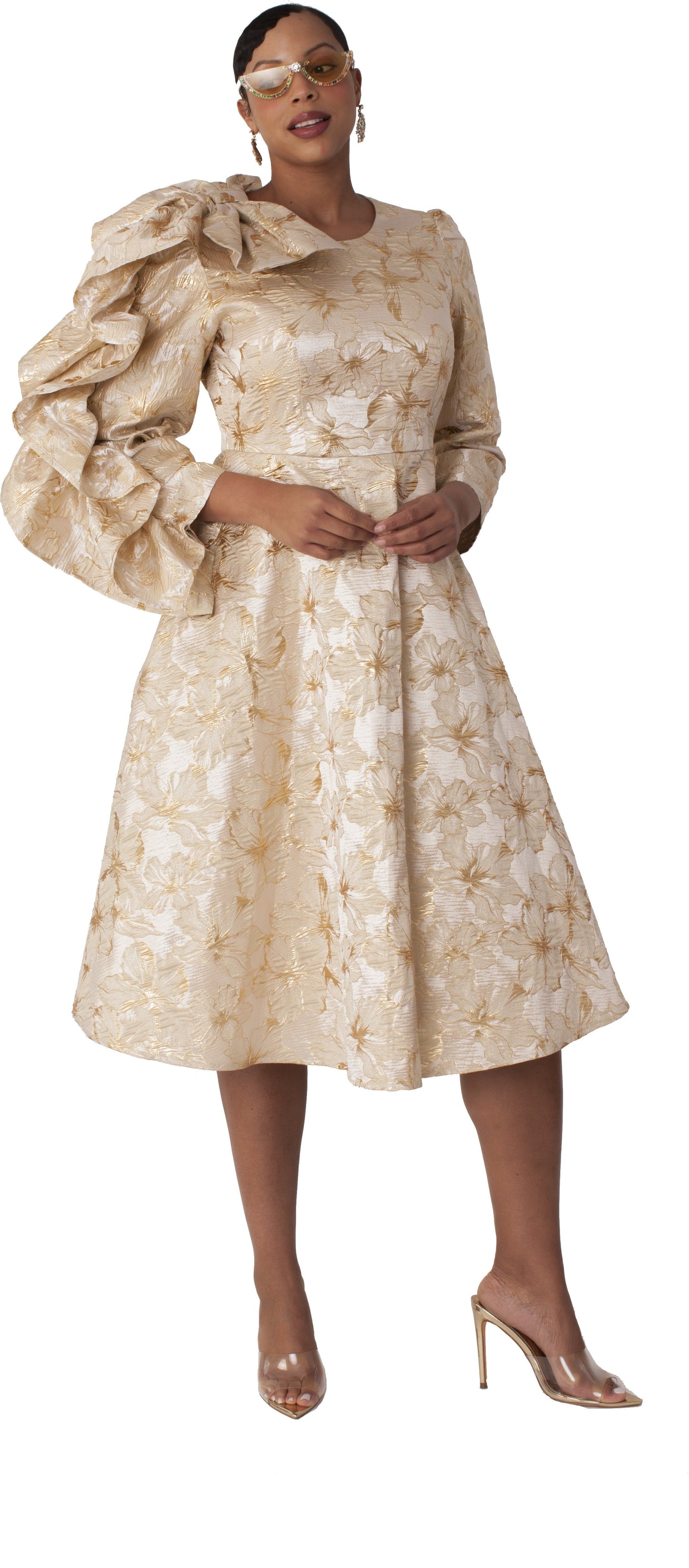Floral Fit & Flare Dress -9724