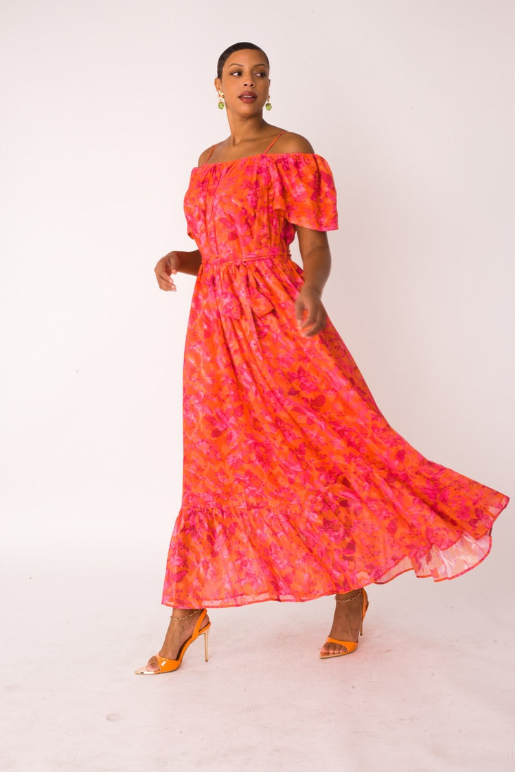 Sunset Bloom Maxi Dress - 82376