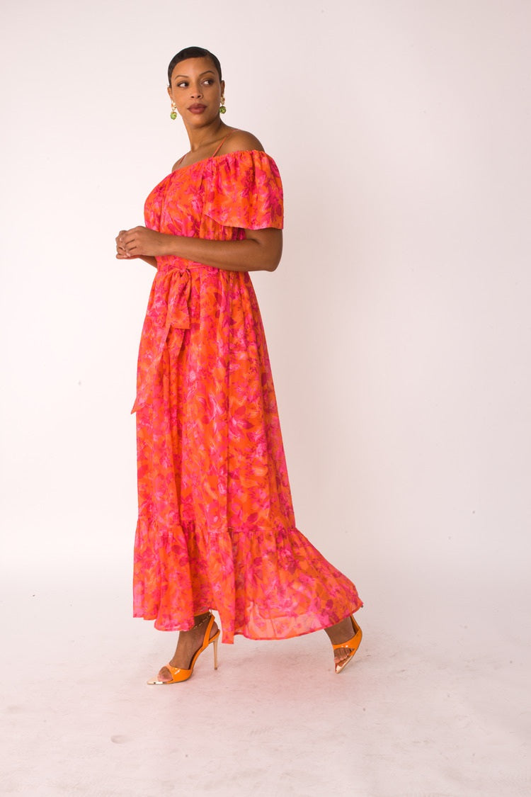 Sunset Bloom Maxi Dress - 82376