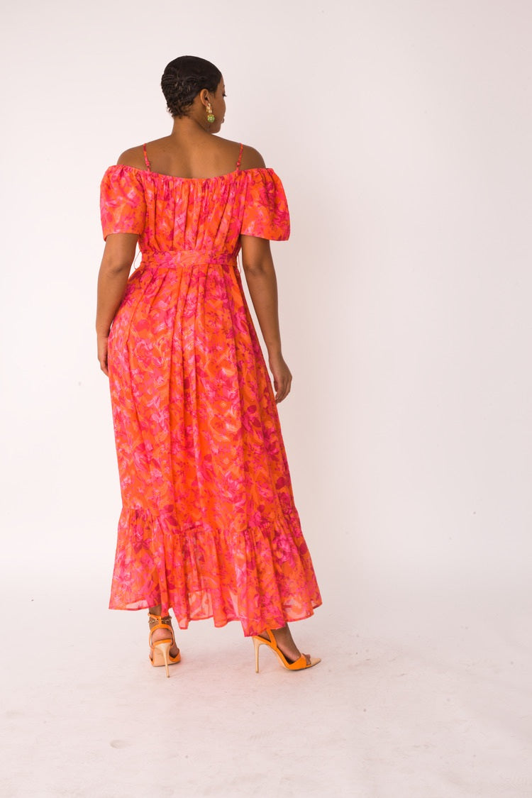 Sunset Bloom Maxi Dress - 82376