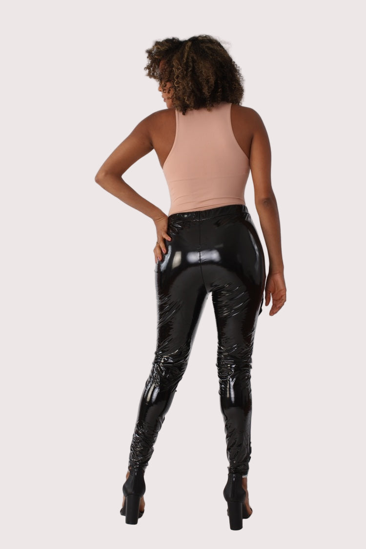 Ruffle Detailed Leather Pants - 81859