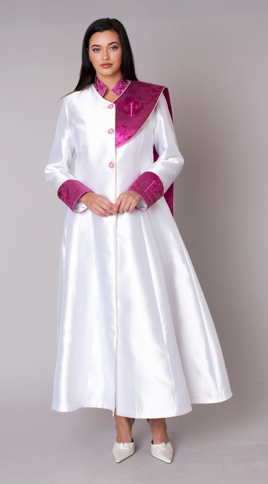 Jacquard Panel Clergy Robe - 41099