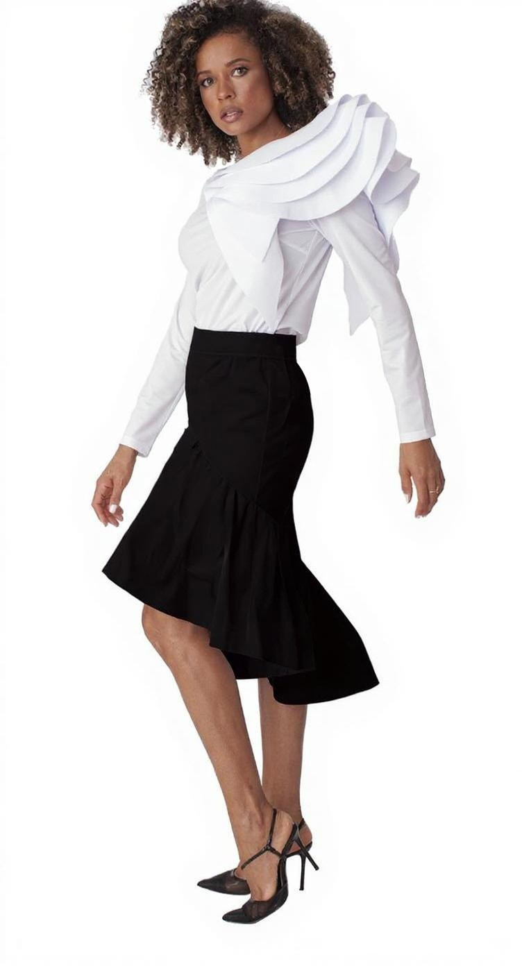 Ruffle Midi Skirt- 81886