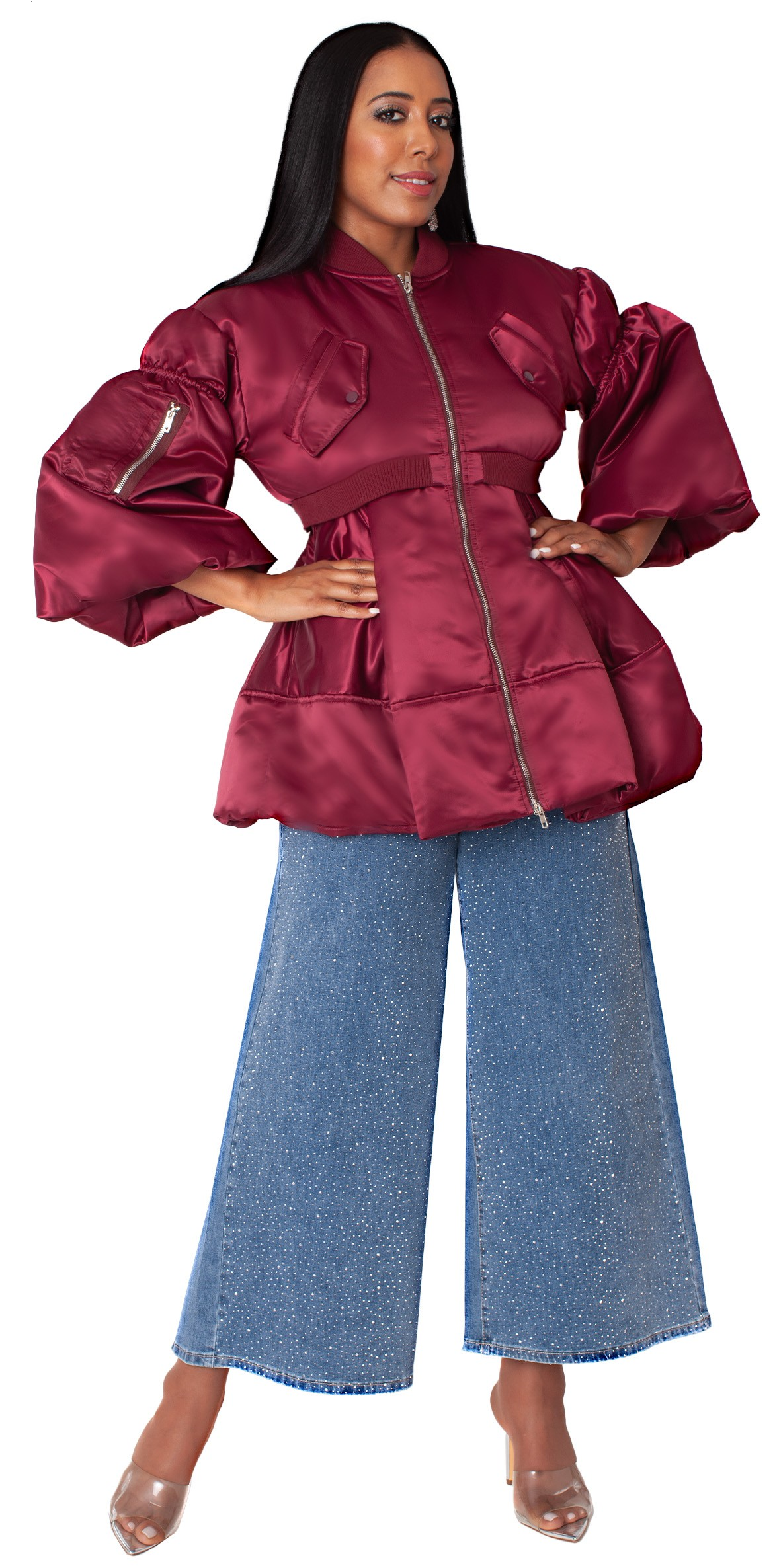 Woven Jacket with Contrasting Lining – Style 82337